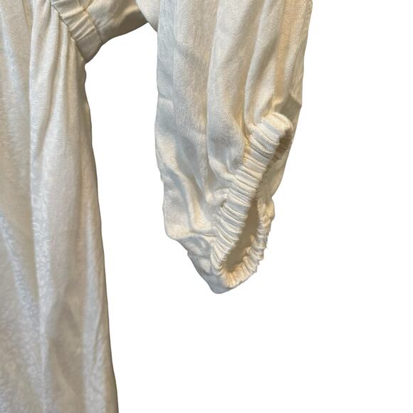 Rachel Pally Jacquard Yaritza Cream Ecru Minimalist Coastal Midi Dress Small - Picture 9 of 14